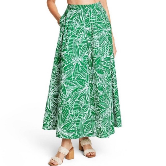 Tabitha Brown x Target Limited Edition Green Maxi Skirt - Picture 1 of 6